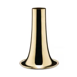 Trumpet, Vaso per fiori, collo largo, in ottone tornito in lastra - Alessi