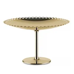 Edges, Alzata con bordo traforato in acciaio inossidabile 18/10, con rivestimento in PVD ottone - Alessi