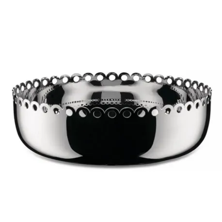 Edges, Cestino con bordo traforato in acciaio inossidabile 18/10 - Alessi