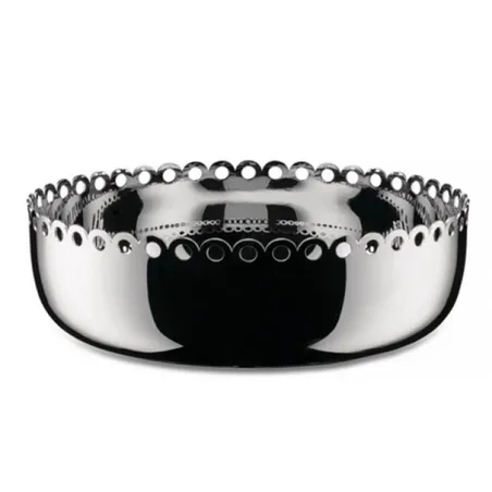 Edges, Cestino con bordo traforato in acciaio inossidabile 18/10 - Alessi