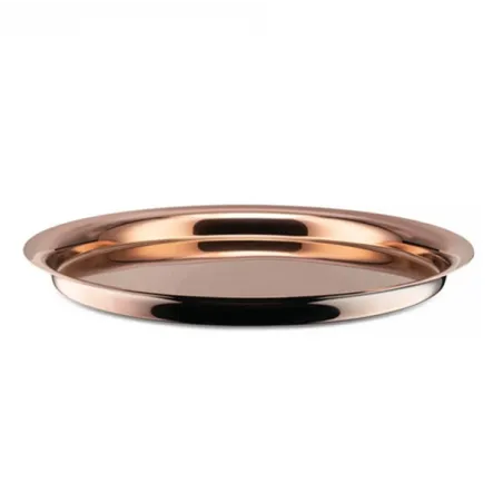 Kuru Kuru, Vassoio in acciaio inossidabile 18/10, con rivestimento in PVD rame - Alessi