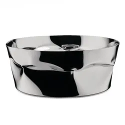 Compressioni, Centrotavola in acciaio inossidabile 18/10 tornito in lastra e schiacciato - Alessi