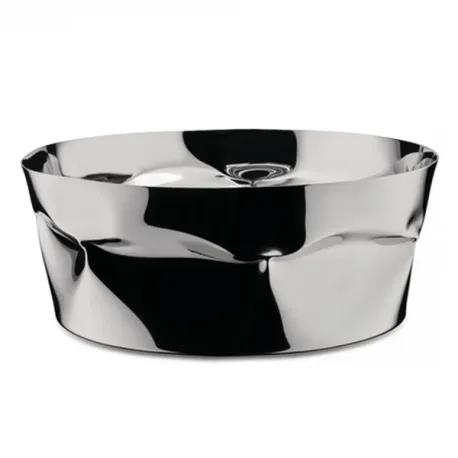 Compressioni, Centrotavola in acciaio inossidabile 18/10 tornito in lastra e schiacciato - Alessi