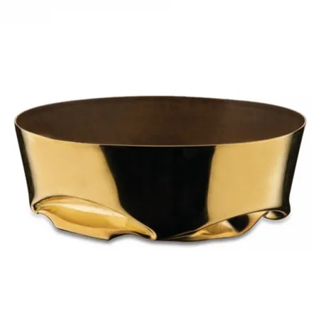 Compressioni, Oggetto inaudito in ottone tornito a lastra e schiacciato - Alessi