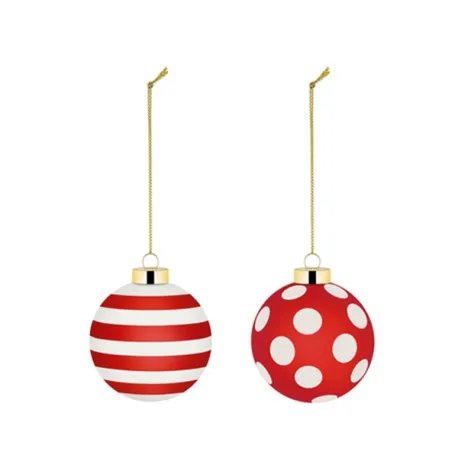 Delight, Set di due palle per albero di Natale in vetro soffiato - Alessi