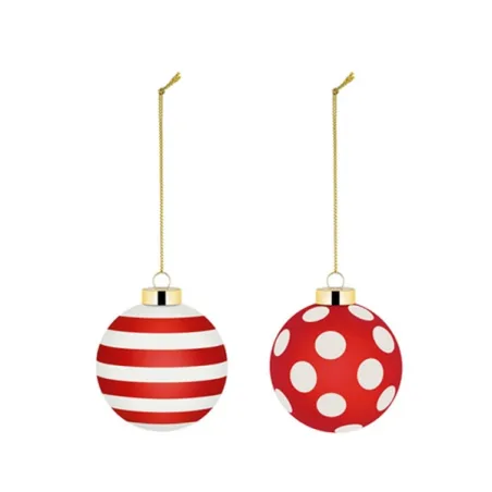 Delight, Set di due palle per albero di Natale in vetro soffiato - Alessi