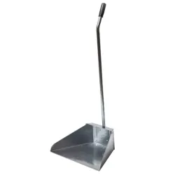 Alzaimmondizia zincato con manico e impugnatura gommata Cm.35