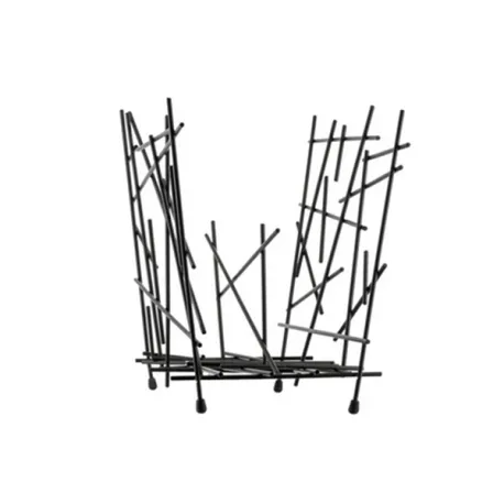 Blow up, Portariviste in acciaio cromato, Nero - Alessi