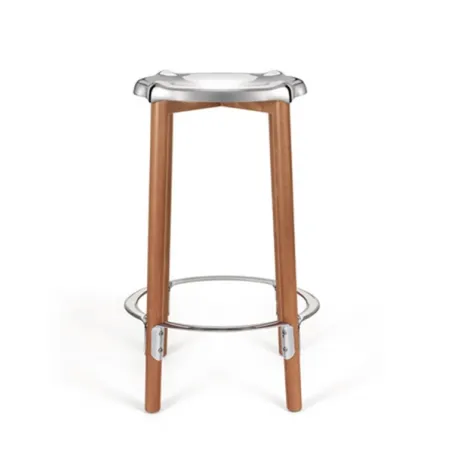 Poêle, Sgabello alto, Acciaio - Alessi