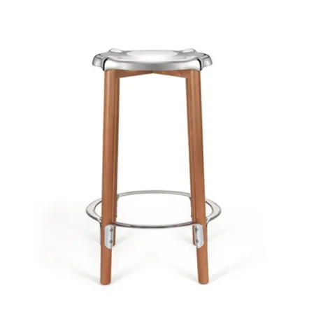 Poêle, Sgabello alto, Acciaio - Alessi