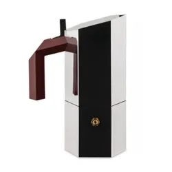 Menhir, Caffettiera espresso per induzione. Tazze n° 6, Burgundy - Alessi