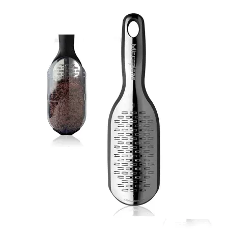 Grattugia con doppia lama media serie Premium, Nera - Microplane