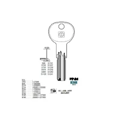 Chiave punzonata, Iseo - IE14X - Silca