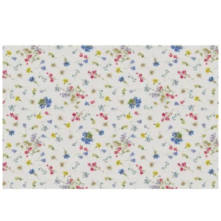 Brezza fiorita, Tovaglia in puro lino Cm.170x360, 14 posti - Mitek