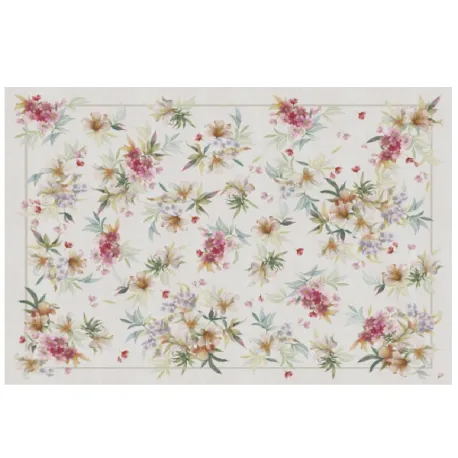 Sinfonia di petali, Tovaglia in puro lino Cm.170x270, 10 posti - Mitek