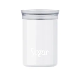 Barattolo ovale salvafreschezza Cc.1000 sugar 'food storage' bianco latte - Guzzini