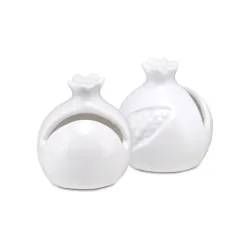 Fattoria, Set 2 segnaposto melograno - La Porcellana Bianca