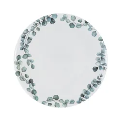 Sempreverde, Piatto rotondo - La Porcellana Bianca