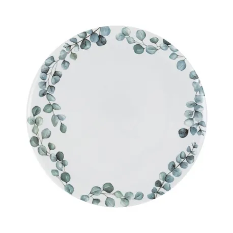 Sempreverde, Piatto rotondo - La Porcellana Bianca