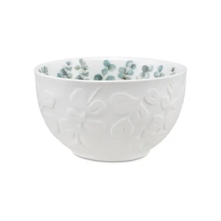 Sempreverde, Ciotola rilievo - La Porcellana Bianca