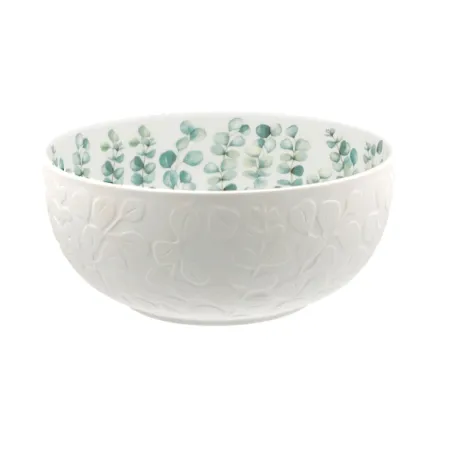 Sempreverde, Insalatiera rilievo - La Porcellana Bianca