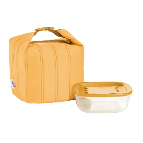 Set borsa termica piccola con contenitore salvafreschezza 'on the go' giallo mango - Guzzini