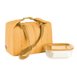 Set borsa termica grande con contenitore salvafreschezza 'on the go' giallo mango - Guzzini