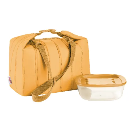 Set borsa termica grande con contenitore salvafreschezza 'on the go' giallo mango - Guzzini