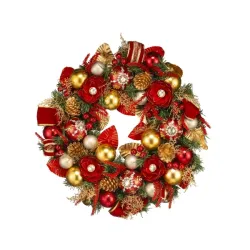 Il Natale Alle Porte, Ghirlanda rosso-verde Cm.56 - Lamart