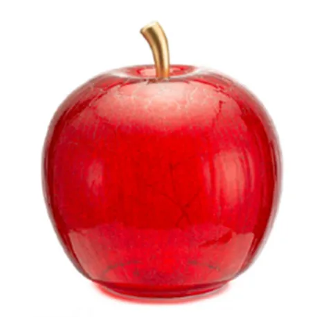 Mele Incantate, Mela vetro led rossa Cm.30 - Lamart