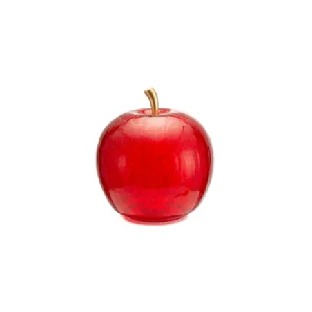 Mele Incantate, Mela vetro led rossa Cm.17 - Lamart