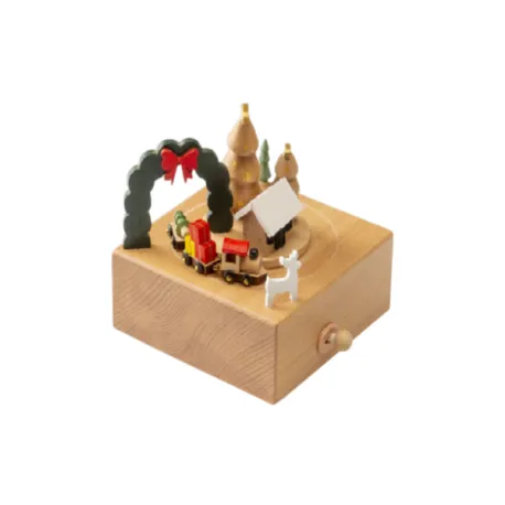 Carillons, Carillon legno treno e casa Cm.12x12 - Lamart