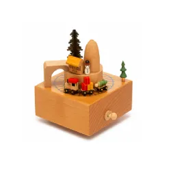 Carillons, Carillon legno treno e alberi Cm.12x14 - Lamart