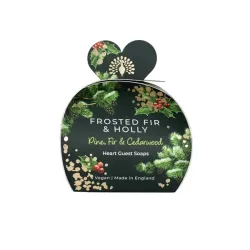 The English Shop, Confezione 3 saponette a forma di cuore - Frosted Fir and Holly Heart - Lamart
