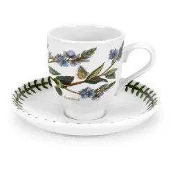 Botanic Garden, Tazza caffe alta con piatto Speedwell - Portmeirion