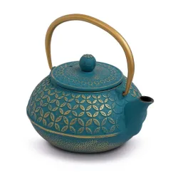 Teiera in ghisa Ml.600 colore azzurro - WD Lifestyle