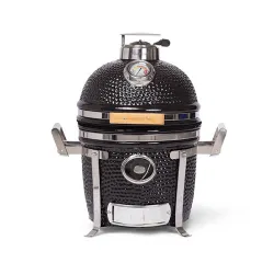Barbecue kamado a carbone in ceramica nero, Compact - Yakiniku