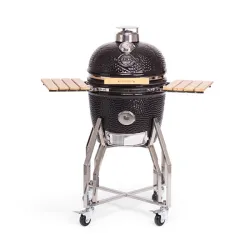 Barbecue kamado a carbone in ceramica nero completo, Medium - Yakiniku