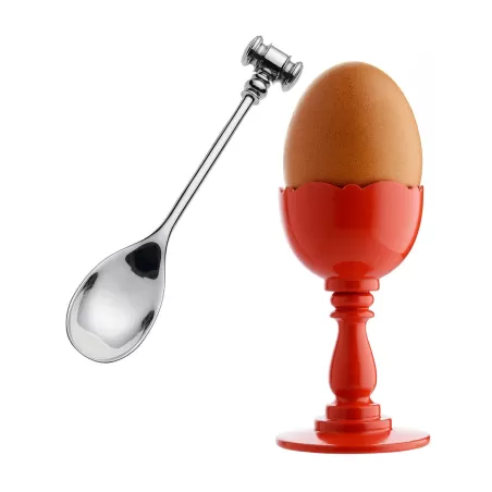 Dressed, Portauovo con cucchiaino - Alessi
