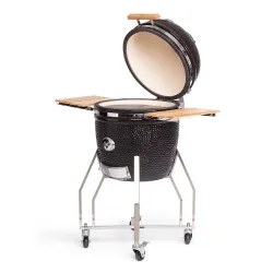 Barbecue kamado a carbone in ceramica nero completo, Large - Yakiniku 2