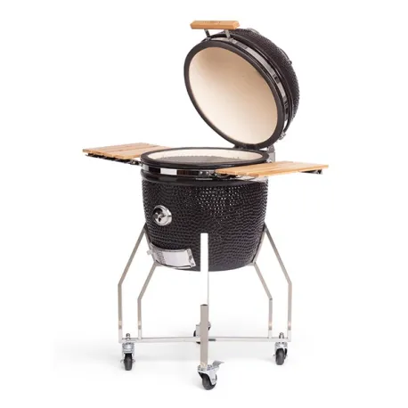 Barbecue kamado a carbone in ceramica nero completo, Large - Yakiniku