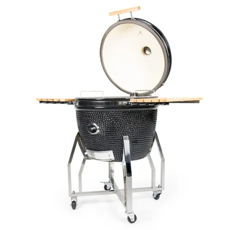 Barbecue kamado a carbone in ceramica nero con pro set, XXLarge - Yakiniku