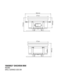 Griglia da tavolo Shichirin tondo Cm.27 - Yakiniku 2