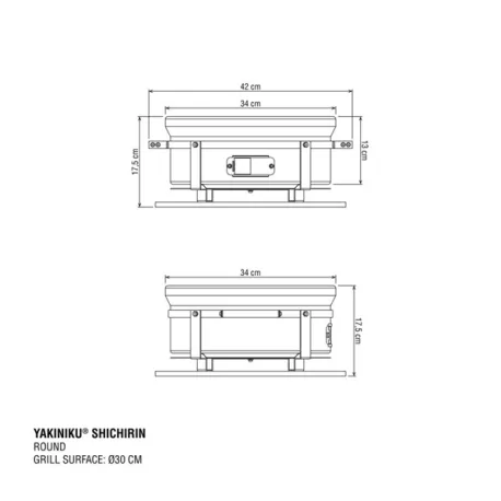 Griglia da tavolo Shichirin tondo Cm.34,5 - Yakiniku