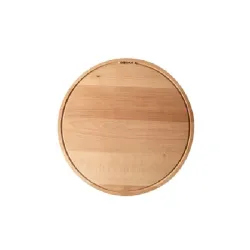 Tagliere di quercia da portata tondo con scanalatura, Friends Cm.24x2 - Boska