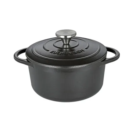 Casseruola tonda in ghisa nera, Provence Cm.24x11,5 Lt.4,2 - Kuchenprofi