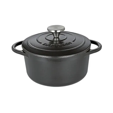 Casseruola tonda in ghisa nera, Provence Cm.24x11,5 Lt.4,2 - Kuchenprofi