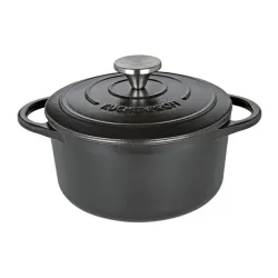 Casseruola tonda in ghisa nera, Provence Cm.26x12 Lt.5,3 - Kuchenprofi