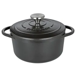 Casseruola tonda in ghisa nera, Provence Cm.28x13 Lt.6,6 - Kuchenprofi