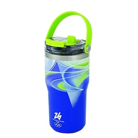 Travel Mug termica Ml. 600 Milano Cortina 2026, Verde - Bialetti